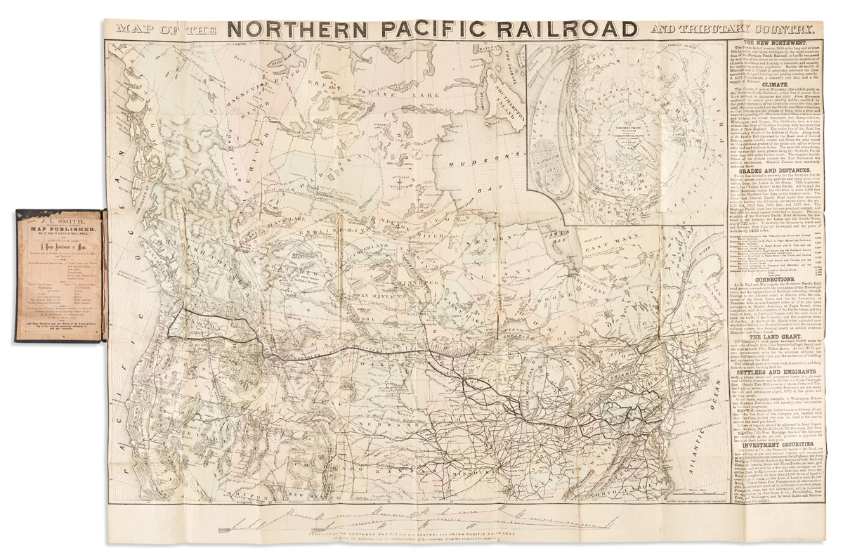 (RAILROADS.) Jay Cooke & Company (financiers); and The National Railway Publication Company. Map of the Northern Pacific Railroad